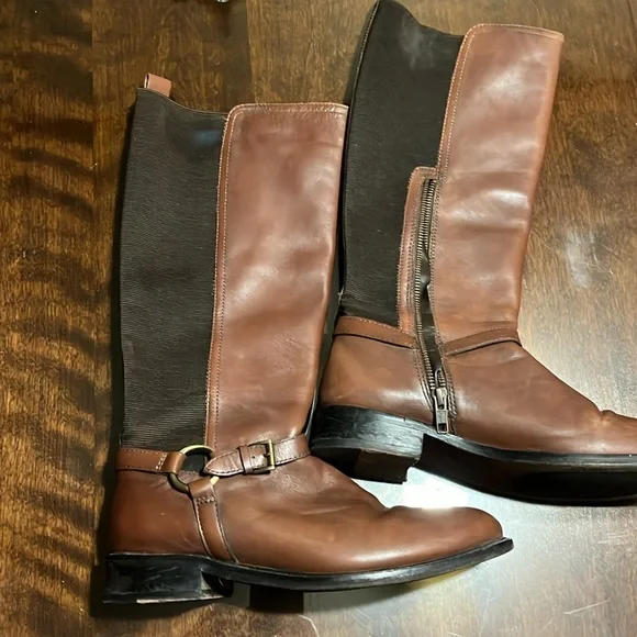 Johnston & Murphy Women's Brown Knee-High Riding Boots- genuine leather - Picture 10 of 16